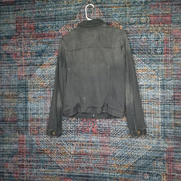 JCREW womens gray distressed crop denim jacket S 28638 - Picture 2 of 8